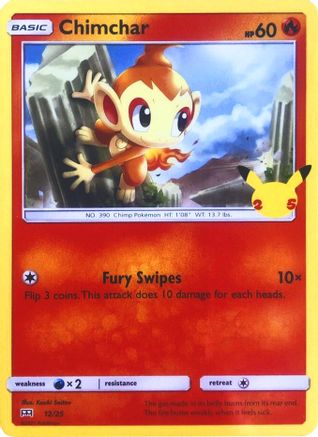 Chimchar (12/25) - McDonalds 25th Anniversary Promos - Promo