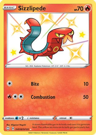 Sizzlipede (SV018/SV122) - Shining Fates Shiny Vault Holofoil - Shiny Holo Rare