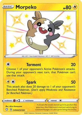 Morpeko (SV044/SV122) - Shining Fates Shiny Vault Holofoil - Shiny Holo Rare