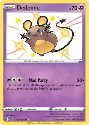 Dedenne - SV051/SV122 - Shining Fates Shiny Vault Holofoil