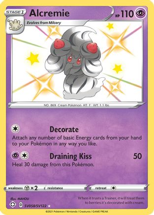 Alcremie (SV058/SV122) - Shining Fates Shiny Vault Holofoil - Shiny Holo Rare