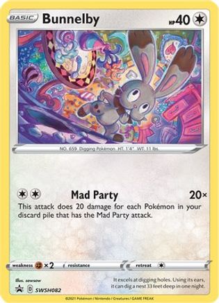 Bunnelby SWSH082 - SWSH Sword & Shield Promo Cards Holofoil - Promo