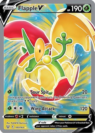 Flapple V (Full Art) 143/163 - SWSH05 Battle Styles Holofoil - Ultra Rare