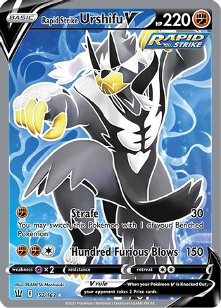 Rapid Strike Urshifu V (Full Art) 152/163 - SWSH05 Battle Styles Holofoil - Ultra Rare