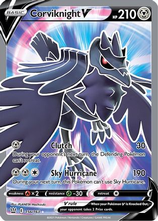Corviknight V (Full Art) 156/163 - SWSH05 Battle Styles Holofoil - Ultra Rare