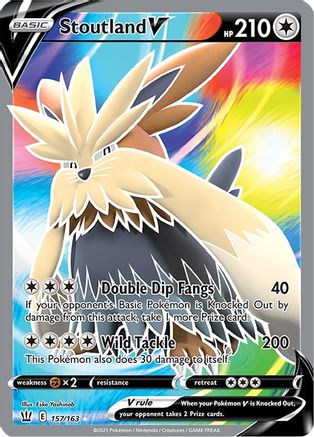 Stoutland V (Full Art) 157/163 - SWSH05 Battle Styles Holofoil - Ultra Rare