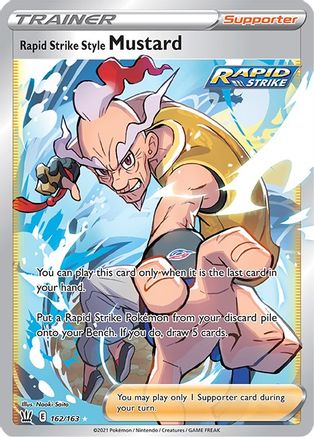 Rapid Strike Style Mustard (Full Art) 162/163 - SWSH05 Battle Styles Holofoil - Ultra Rare