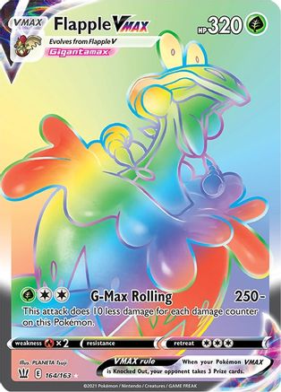 Flapple VMAX (Secret) 164/163 - SWSH05 Battle Styles Holofoil - Secret Rare
