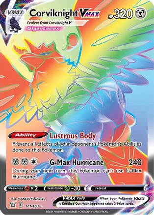 Corviknight VMAX (Secret) 171/163 - SWSH05 Battle Styles Holofoil - Secret Rare