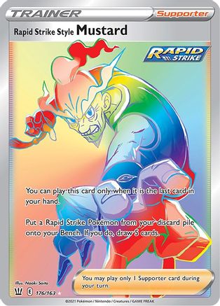 Rapid Strike Style Mustard (Secret) 176/163 - SWSH05 Battle Styles Holofoil - Secret Rare