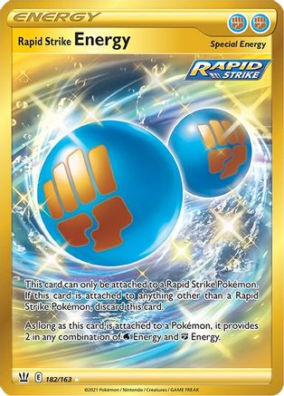 Rapid Strike Energy (Secret) 182/163 - SWSH05 Battle Styles Holofoil - Secret Rare
