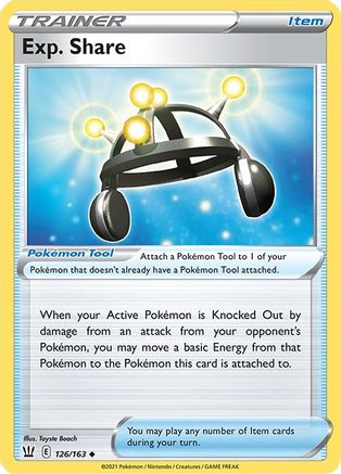 Exp. Share 126/163 - SWSH05 Battle Styles Reverse Holofoil - Uncommon