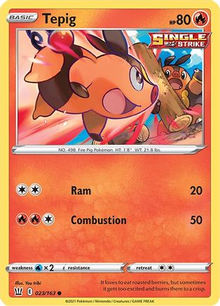 Tepig 023/163 - SWSH05 Battle Styles Normal - Common