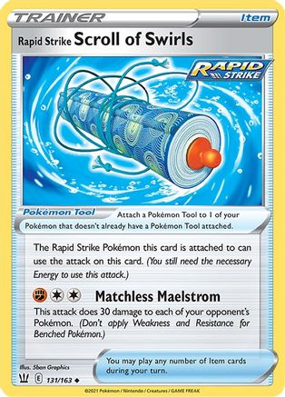 Rapid Strike Scroll of Swirls 131/163 - SWSH05 Battle Styles Normal - Uncommon