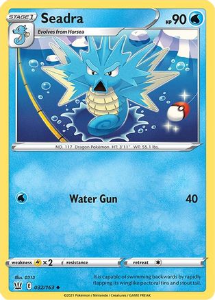 Seadra 032/163 - SWSH05 Battle Styles Reverse Holofoil - Uncommon