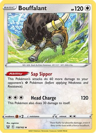 Bouffalant 118/163 - SWSH05 Battle Styles Reverse Holofoil - Uncommon