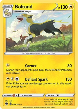 Boltund 053/163 - SWSH05 Battle Styles Reverse Holofoil - Rare