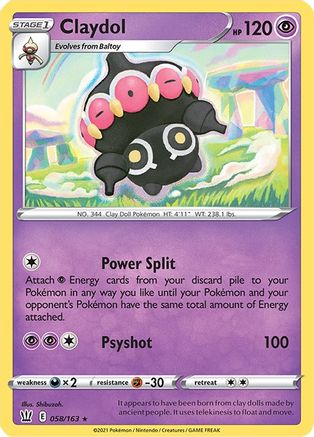 Claydol 058/163 - SWSH05 Battle Styles Reverse Holofoil - Rare