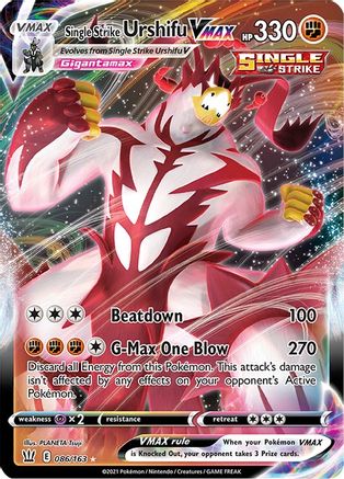 Single Strike Urshifu VMAX 086/163 - SWSH05 Battle Styles Holofoil - Ultra Rare