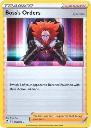 Boss's Orders 058/072 - Deck Exclusives Holofoil - Holo Rare
