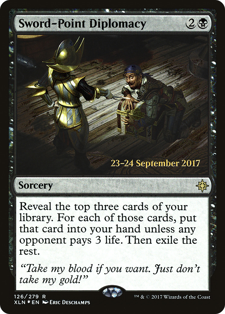 Sword-Point Diplomacy (PRE-126S) - Ixalan Promos (Prerelease) Foil