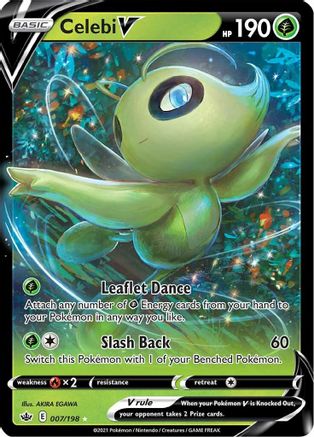 Celebi V 007/198 - SWSH06 Chilling Reign Holofoil - Ultra Rare