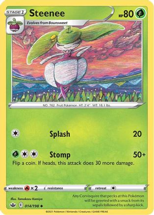 Steenee 014/198 - SWSH06 Chilling Reign Normal - Uncommon