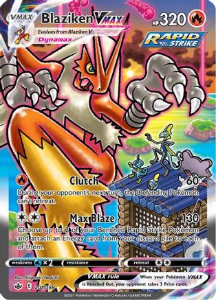 Blaziken VMAX (Alternate Art Secret) 201/198 - SWSH06 Chilling Reign Holofoil - Secret Rare
