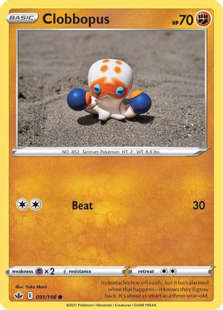 Clobbopus 091/198 - SWSH06 Chilling Reign Reverse Holofoil - Common
