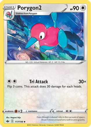 Porygon2 117/198 - SWSH06 Chilling Reign Reverse Holofoil - Uncommon