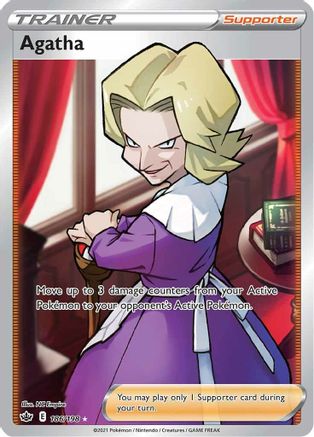 Agatha (Full Art) 186/198 - SWSH06 Chilling Reign Holofoil - Ultra Rare