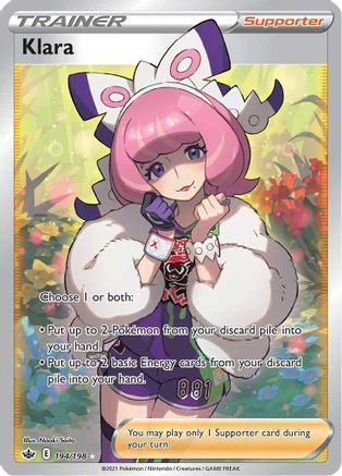 Klara (Full Art) 194/198 - SWSH06 Chilling Reign Holofoil - Ultra Rare