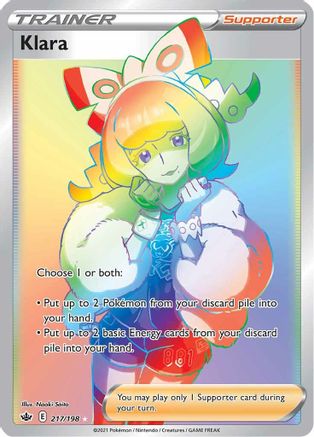 Klara (Secret) 217/198 - SWSH06 Chilling Reign Holofoil - Secret Rare