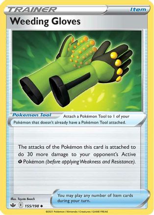 Weeding Gloves 155/198 - SWSH06 Chilling Reign Reverse Holofoil - Uncommon