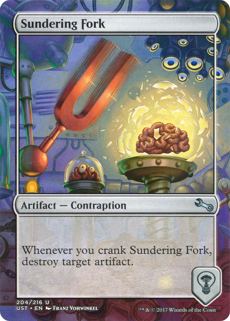 Sundering Fork (Borderless)(UST-204) - Unstable Foil