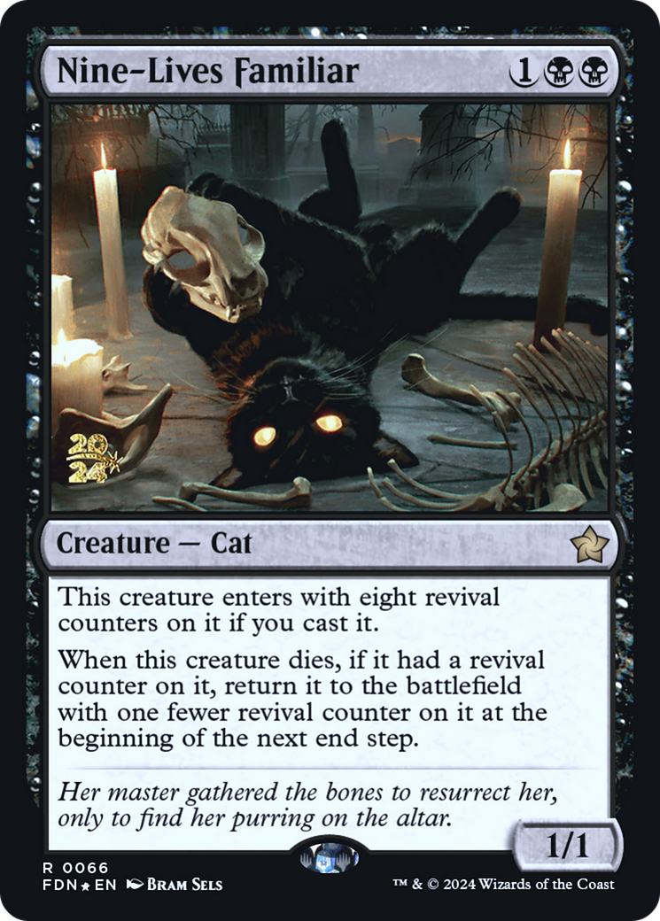 Nine-Lives Familiar (PRE-066) - Foundations Promos (Prerelease) Foil