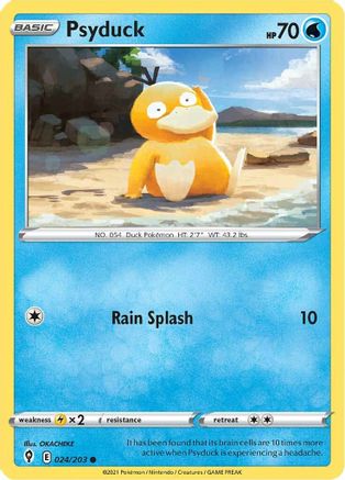 Psyduck 024/203 - SWSH07 Evolving Skies Reverse Holofoil - Common
