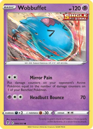 Wobbuffet 066/203 - SWSH07 Evolving Skies Reverse Holofoil - Common