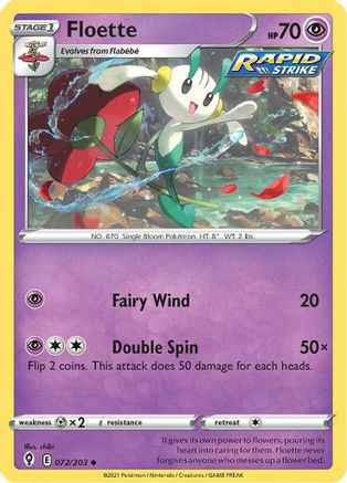 Floette 072/203 - SWSH07 Evolving Skies Reverse Holofoil - Uncommon