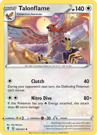 Talonflame (140/203) - SWSH07 Evolving Skies - Rare