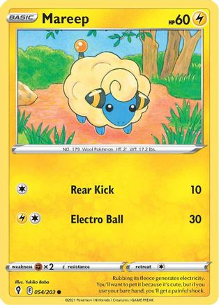 Mareep 054/203 - SWSH07 Evolving Skies Normal - Common