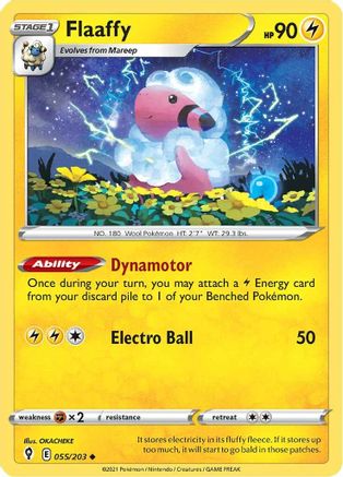 Flaaffy 055/203 - SWSH07 Evolving Skies Reverse Holofoil - Uncommon