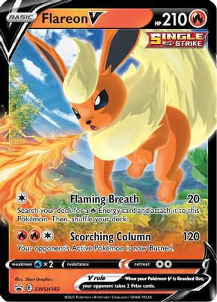 Flareon V SWSH149 - SWSH Sword & Shield Promo Cards Holofoil - Promo