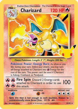 Charizard (4/102) - Celebrations Classic Collection Holofoil - Classic Collection