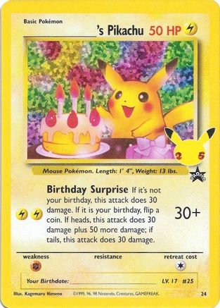 ______'s Pikachu (24/53) - Celebrations Classic Collection Holofoil - Classic Collection