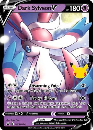 Dark Sylveon V SWSH134 - SWSH Sword & Shield Promo Cards Holofoil - Promo