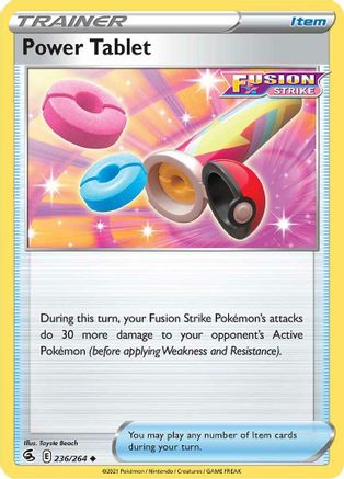 Power Tablet 236/264 - SWSH08 Fusion Strike Reverse Holofoil - Uncommon