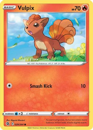 Vulpix (29) 029/264 - SWSH08 Fusion Strike Normal - Common