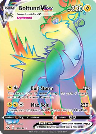 Boltund VMAX (Secret) 267/264 - SWSH08 Fusion Strike Holofoil - Secret Rare