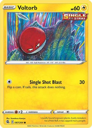 Voltorb 087/264 - SWSH08 Fusion Strike Reverse Holofoil - Common